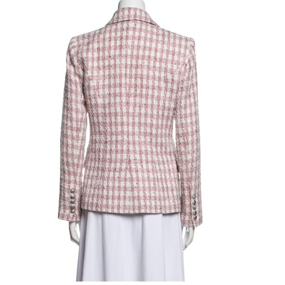 Images L'AGENCE Kenzie Double-Breasted Tweed Blazer and Shorts set US Small - Picture 11 of 12